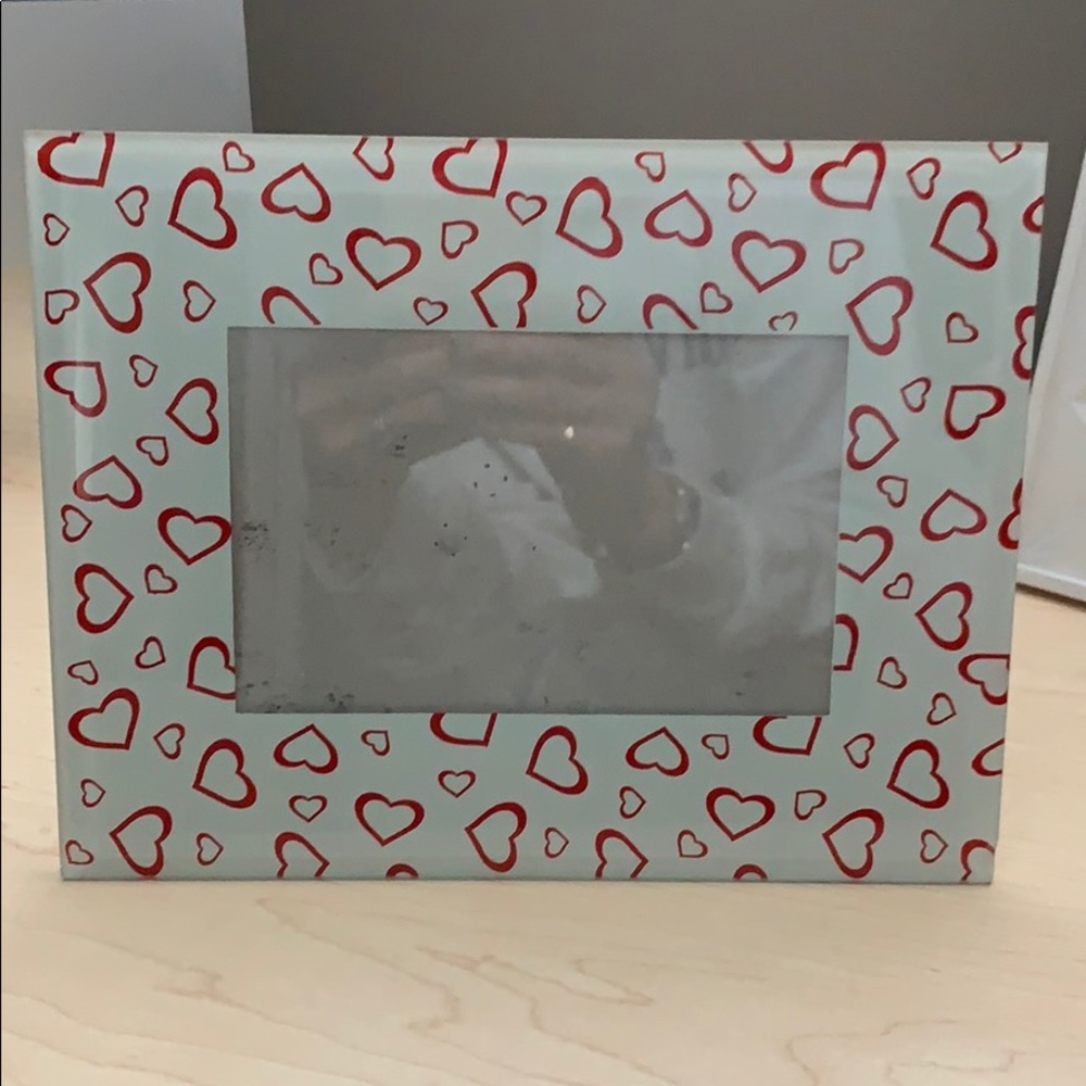 Glass Heart Frame for 4x6 Picture.
